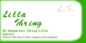 lilla ihring business card